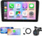 Slakerbe Android 13 Double Din Car Stereo Radio Compatible with Audi A3 S3 RS3 8P 2003-2012,9 Inch Touch Screen 4G+64G Wireless Carplay/Android Auto GPS Navigation Bluetooth FM WiFi Mirror Link