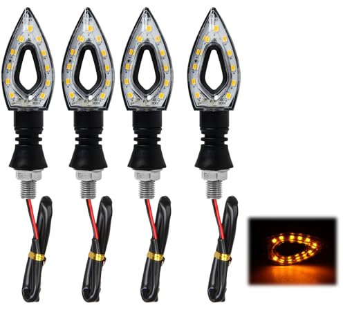 Supecesorio LED Motorrad Blinker, 4PC 12V Universal, für Scooter Quad Cruiser Off Road