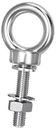 Ringschrauben, ringförmige Ringschrauben, 2 Stück M14 M16 M18 M20 M22 M24 M27 M30 verlängerte lange Ringschraube Edelstahl 304 metrisches Gewinde Ringschraube mit Mutter und Unterlegscheibe Ringschrau