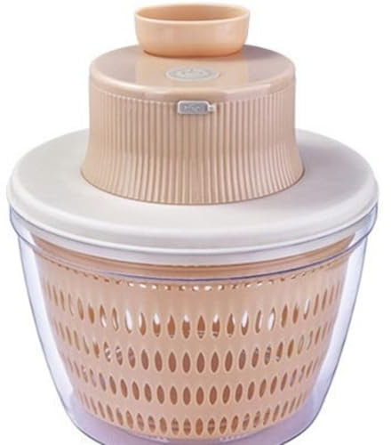 Essoreuse à Salade électrique 2 en 1 ，Hachoir À Légumes Électrique，Essoreuse à Salade et Hachoir à Salade，pour oignons, ail, Persil - Vert