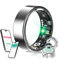 XSWCCJJ Smart Ring Fitness Tracker, Smart Ring, 7-Day Battery Life Activity & Sleep Tracker, Waterproof Compatible with iOS & Android No App Subscription Silver 10#