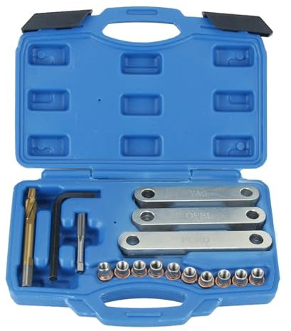 Professional M9 x 1.25mm Brake Caliper Thread Repair Kit with Drill, 10 Inserts, 3 Wrenches for VAG OPEL