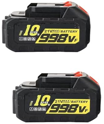 Batterie à outils rechargeable au lithium-ion haute capacité | 998VF, Compatible for Makita, alimentation électrique 18V/21V(2 Battery)