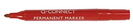 Q-Connect Permanent Marker Round 1 5-3mm (line) Red/Writing And Correction Products/Type-Round/Kind-Classic/Colour-Red/Length Of The Writing Lines (m)-300 / Thickness Line (mm)-1,5-3