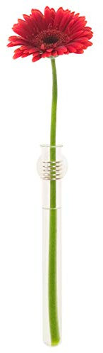 corpus delicti :: Rosie – Vase für Einzelblume – Reagenzglas mit Spirale aus Silberdraht und Saugnapf – Handarbeit – Solifleur – für Spiegel, Fenster, Fliesen, Auto ...
