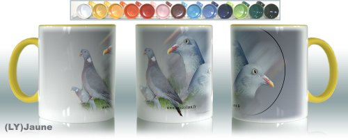 Keramik mug (LY) Jaune Spiel Taube