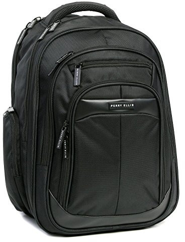 Perry Ellis M140 Business Laptop Rucksack, schwarz (Schwarz) - PE-BP-140