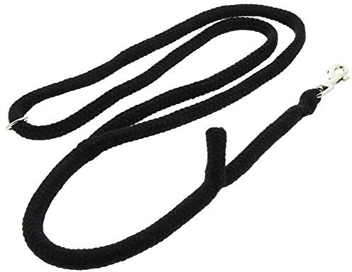 Dinoleine Hundeleine, Längenverstellbar, Inkl. Standard Messing-Karabiner, Natürliche Baumwolle, Maße: 130-220 cm, Schwarz, 101002