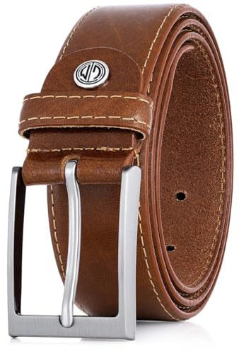 LINDENMANN Ledergürtel Herren, cognac 35 mm Rindleder, elegant und hochwertig verarbeitet, Klassik-Gürtel, XL/XXL, zu Chinos und Anzughose
