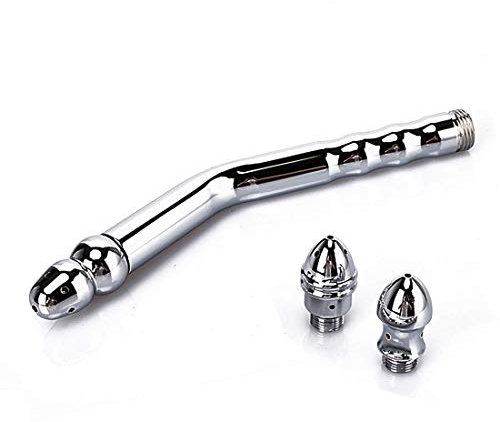 Duschkopf Set, Dusche Mit 3 Düse Kit - 7 Loch Aluminium Dusche Wash System für Colon Reinigungssystem Reiniger (Silber)