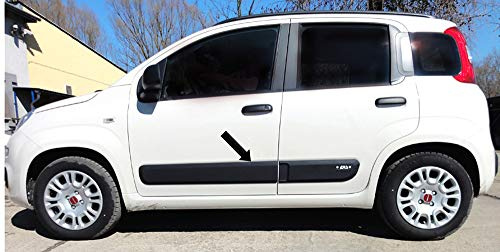 Spangenberg Baguettes de protection latérales noires pour FIAT Panda III type 312/319 3ème génération à partir de l'année de construction 02.2012- F47 (3700047)