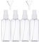JamHooDirect 4Pcs, 100ml Spray Bottle Empty Plastic Fine Mist Travel Atomiser Set with 2 Funnels & 12 Labels - Clear Refillable & Reusable Bottle Toiletries Liquid Containers for Cosmetic Make-up
