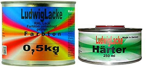 LudwigLacke RAL 9007 Graualuminium Acryllack 0,75 kg glänzend mit Härter