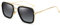 Dollger Retro Sonnenbrille Tony Stark Brille Vintage Quadratische Eyewear Metallrahmen für Damen Herren Iron Man Gold Rahmen/Schwarze Linse