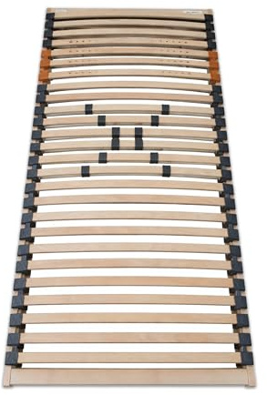 geborgenschlafen Lattenrost – Metallfreier Lattenrost mit 28 elastischen Federleisten in 14 Doppelfederelementen | PEFC Zertifizierter Lattenrahmen mit platzsparendem Design (100 x 200 cm)