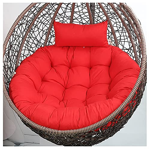 Epais Coussin Fauteuil Suspendu avec Oreiller, Exterieur Coussin pour Fauteuil Oeuf Suspendu Coussin, Fauteuil Balancoire, Chaise Oeuf, Chaise Suspendue, Fauteuil Rotin Siege Coussin pour Jardin
