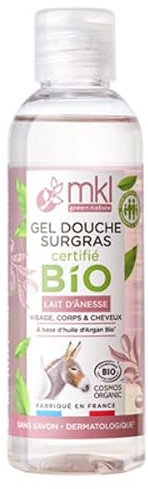 MKL Green Nature Gel Douche Surgras Sans Savon Lait d'Ânesse Huile Argan Bio 100ml
