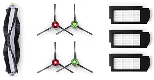 ECOVACS Pack d'accessoires (brosses et filtres de rechange) pour DEEBOT Omni (Noir) Turbo X1 Plus, blanc