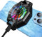 Trakxy Cell Phone Cooler for Gaming, Temperature Display Semiconductor Fan Cooling Function 3 in 1 Heatsink Fits Most Smartphones, Portable Water Cooled Cell Phone Radiator for Gaming and Videos