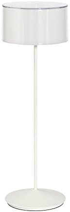 ab+ by Abert Logo personalisierbare tragbare LED-Tischlampe, kabellos, wiederaufladbar, dimmbar, Touch-Dimmer, IP54, Innen-/Außenbereich, langlebiger Batterie, Aluminiumkörper, H.37 cm.