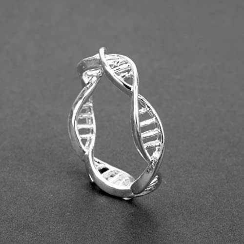 Star.W Mode DNA Form Ring für Frauen Vintage Wissenschaft Chemie Ring Molekül Beste Freundin Geschenk -25