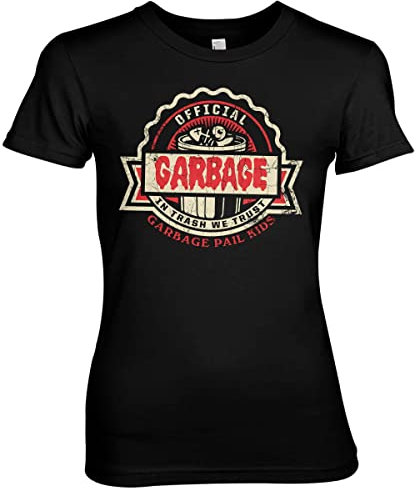 Garbage Pail Kids Licenciado Oficialmente Official Garbage Mujer Camiseta (Negro), Small