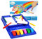 Kit Peinture Enfant 6 Blocs de Peinture Gouache et 6 Pinceaux Mousse - Coffret de Peinture Propre et Économique