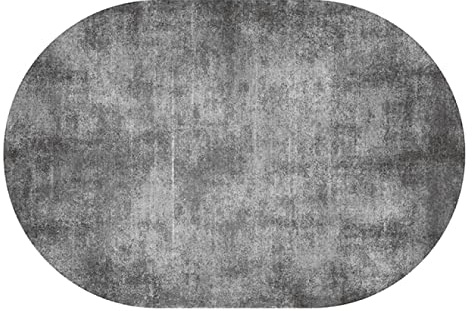 Modernes Design Teppich Oval Anti-Rutsch Teppiche Mode im nordischen Stil Grau, rutschfeste, extra große, mittelgroße Wohnkultur Oval Bodenteppiche Oval 200x300cm