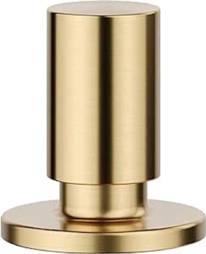 BLANCO Zugknopf rund Satin Gold | Erforderliches Loch / Bohrdurchmesser: 14 - 35 mm | Kombinierbar mit allen BLANCO Spülen und Ablaufgarnituren