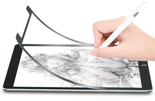PYS Removable iPad Screen Protector for iPad 9/8/7 Generation 10.2 inch Matte Paper Texture for Drawing Writing Notes Taking Anti Fingerprints Anti Glare Feels Like on Paper