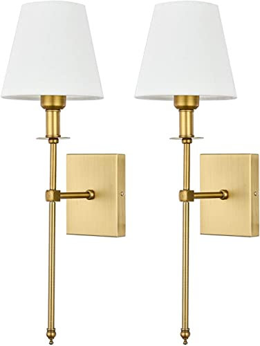 2 Pezzi Lampada Da Parete Ricaricabile USB, Luci Da Parete A Batteria Funzione Wireless Applique Con Controllo Remoto, Adatte Per Soggiorno, Camera Da Letto, Scala E Sala Da Pranzo (Color : Gold)