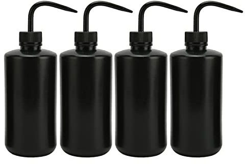 Tattoo Squeeze Wash Bottle Capacità 500ml Ugello Lungo Buona flessibilità Tattoo Water Squirt Bottle per Tattoo Shop (Nero)