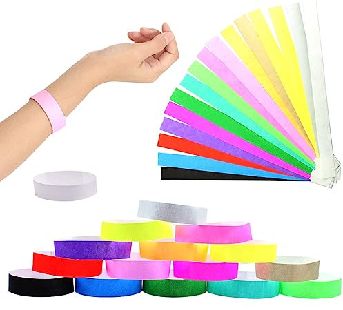 160 Stück Eintrittsarmbänder, wasserdichte Event-Armbänder, Party-Armbänder, Party-Tanzkonzert, Festival-Eintritts-Armbänder, Eintritts-Armbänder für Kontrolle und Sicherheit, Events und Events