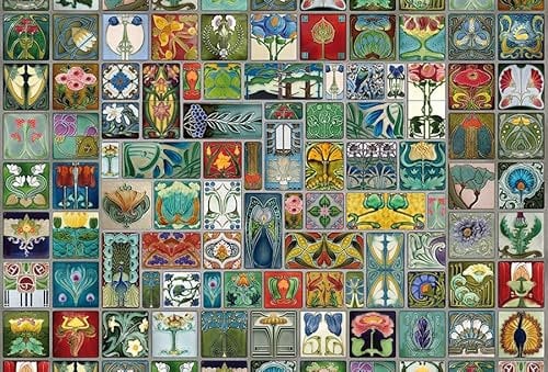 Cobble Hill Puzzle mit 2000 Teilen – Fliesenarbeit – inklusive Beispielposter