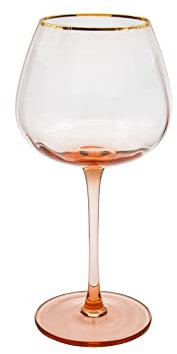 EVEREST 15.55 oz Red Wine Glasses, Gold Rimmed Stemmed Wine Glass, Prosecco Wine Flute, Mimosa Glasses, Champagne Flutes, Elegant Party Drinking Glassware, Restaurant Quality For Party Wedding Bars