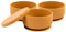Tiny Dining Baby Bowl with Suction Cup and Lid - Ochre - Pack of 3 - Non-Slip Silicone Toddler Weaning Bowl Feeding Set for Baby, Toddler, Kids