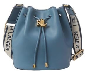 Ralph Lauren Andie Medium Beuteltasche, Leder Blau