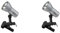 BRILONER - Nachttischlampe, Schreibtischlampe, Tischlampe, Leselampe Buch klemme, Klemmlampe, Schwenkbar, Schnurschalter, Titanfarbig, 10,8 cm (Packung mit 2)