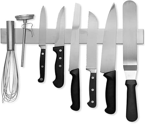 Magnetic Knife Strip, Stainless Steel Magnetic Wall Knife Holder for Safe and Easy Storage of Utensils and Tools (60CM)