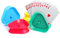 4 Stück Spielkartenhalter, Kinder-Spielkartenständer, Dreieckiger stehender Kartenhalter für Spiele, Unterstützt Verschiedene Kartengrößen, Geeignet für Personen, die gerne Karten Spielen.