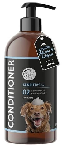 Annimally Sensitiv Plus Conditioner - Natürliche pflegende SpüLung für Sensible Hunde & Welpen, Seidiges Fell mit Sheabutter, ph-neutral, ohne Silikone, Parabene & künstliche Duftstoffe - 500 ml