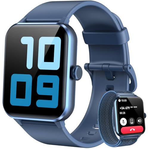 Blackview Smart Watch for Men Women (Answer/Make Call & AI Voice), 1.85 HD Fitness Watch with Heart Rate/SpO2/Sleep/Stress Monitor, 110+ Sports Waterproof Activity Tracker, Smartwatch for Android iOS