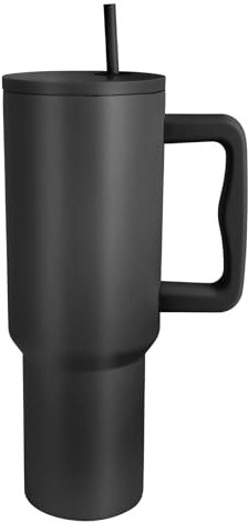 AWSGHLF 40oz Stainless Steel Vacuum Insulated Cup, Travel Tumbler with Straw Lid and Handle Double Wall Travel Flask Cup Mug Leak Proof Insulated Water Bottle Hot or Cold for Office Car