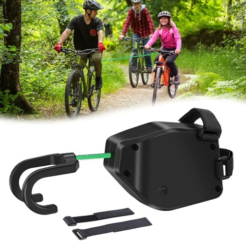 Goviox Fahrrad Abschleppseil Kinder, 2.5 Fahrrad Abschleppseil, Fahrrad Traktionsseil, Eltern Kind Zugseil, Einziehbarer Zubehör für Kinder MTB Bike, Tragfähigkeit 500 lbs