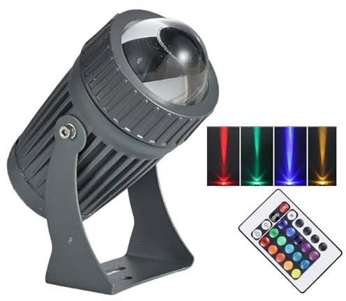 Spot LED - Faisceau De Lumière LED Projecteurs, Faisceau De Lumière LED 10W Projecteurs Longue Portée, RGB Projecteur À Faisceau Étroit Étanche IP66, Pour Cour, Applique Murale Extérieure(Rgb,10W(24V)
