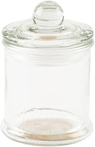 Générique Pot en verre - Bonbonnière rangement décoration - Cuisine - Salle de bain - Diamètre 6 cm x hauteur 9 cm