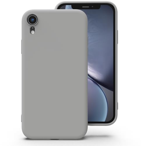 Zuvirelx Silikon Hülle für iPhone XR - Weltraumgrau | Dünne, Rutschfest, Weiches Griff, Minimalistisch, Taschenpassend, Stoßfest Handyhülle