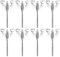 8 Stück M6 Chrom Bass Drum Claws Tension Rods Set, Percussion Instrument Zubehör Teil Ersatz für Bassdrum, Snare Drum, Hardware Haken Schrauben, Unterlegscheiben & Stäbe Lugs (11 x 5,4 cm