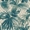 SOPHIE LAURENCE Teal Gold Tropical Wallpaper, Botanical Palm Leaf Design, 0.53m x 10.05m Roll, Washable, Paste The Paper, Metallic Geometric Background, Ideal for Any Room