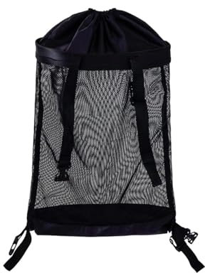 rockible Black Golf Cart Organizer, Garage Cargo Pouch Polyester Golf Trolley Bag, Golf Cart Storage Bag, Net Bag Golf Cart Accessories
